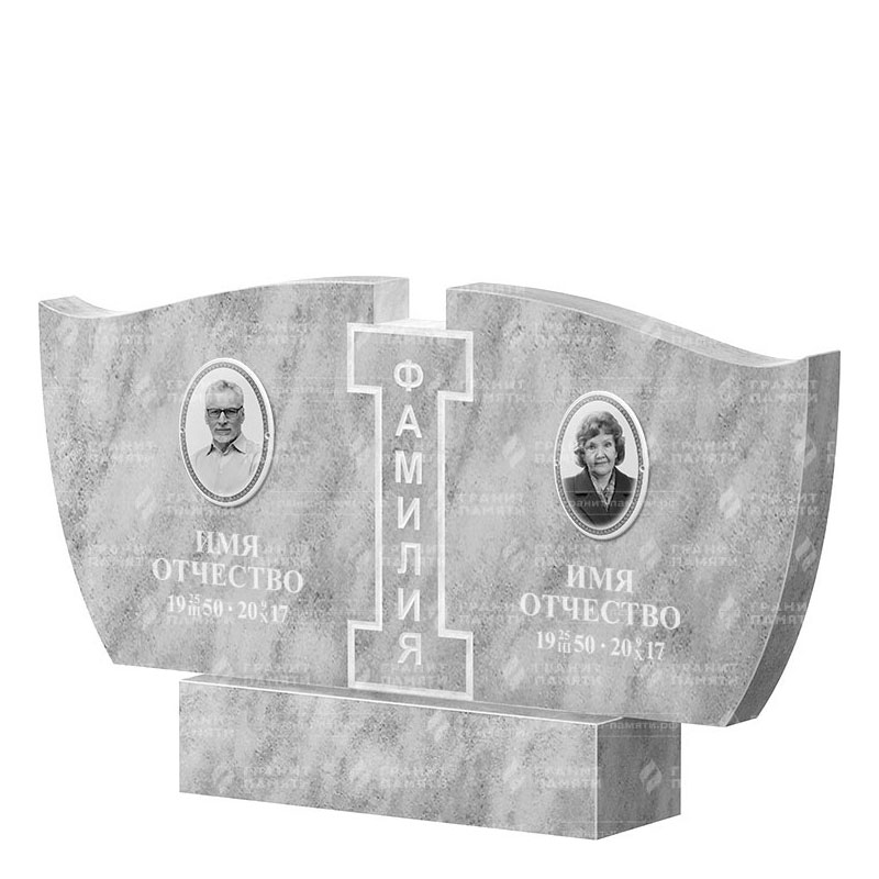 Памятники из мрамора в Москве | Двойной мраморный памятник ФМ-138
