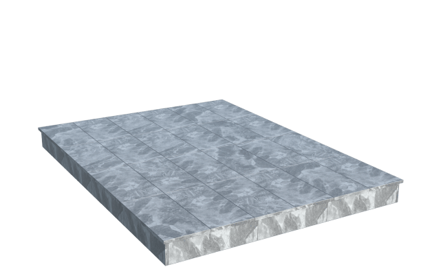 Площадки на могилу в Москве | Площадка с вертикальной (15 см) мраморной облицовкой