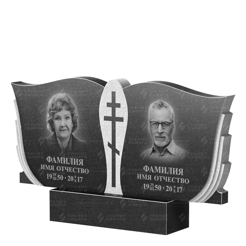 Памятники из гранита двойные в Москве | Двойной гранитный памятник ФГ-136
