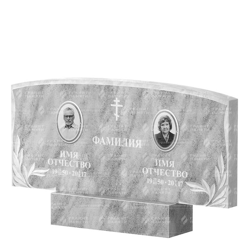 Памятники из мрамора в Москве | Двойной мраморный памятник ФМ-135