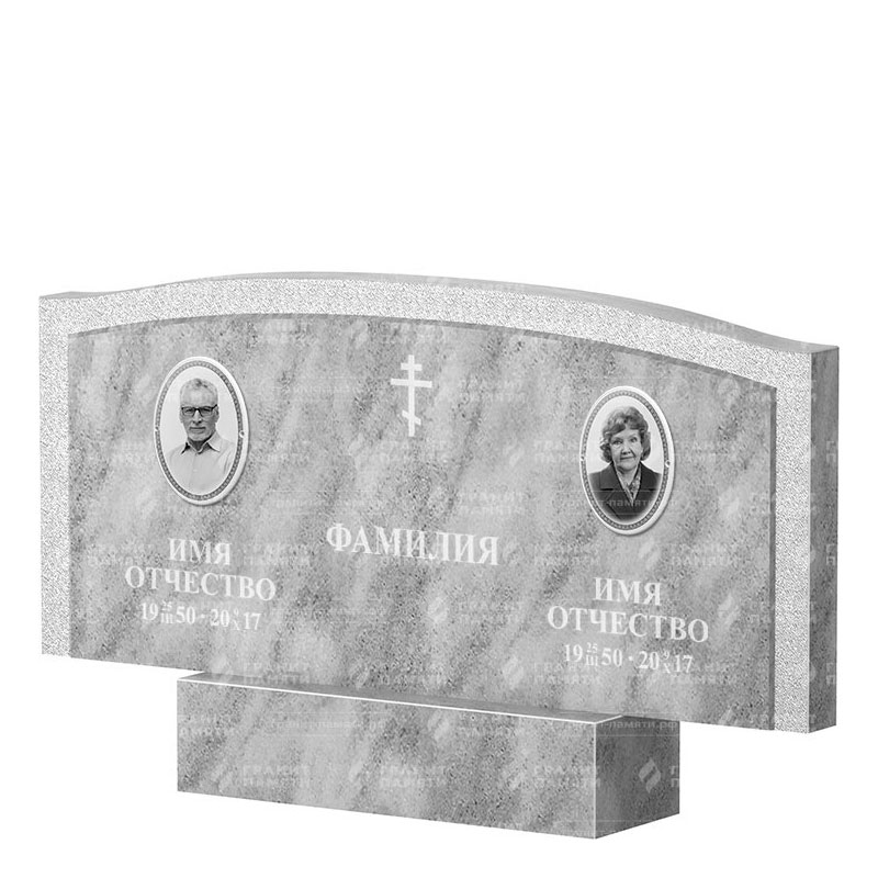 Памятники из мрамора в Москве | Двойной мраморный памятник ФМ-131