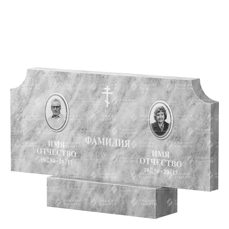 Памятники из мрамора в Москве | Двойной мраморный памятник ФМ-253