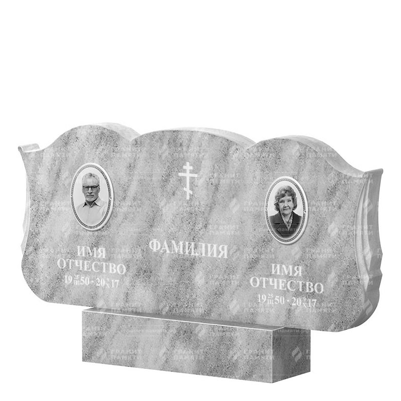 Памятники из мрамора в Москве | Двойной мраморный памятник ФМ-261