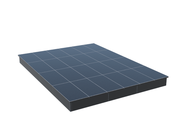 Площадки на могилу в Москве | Площадка с вертикальной (15 см) облицовкой гранитом Габбро