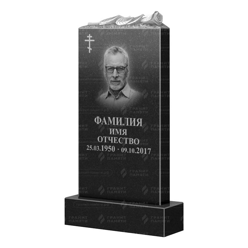 Памятники из гранита с цветами в Москве | Гранитный памятник ФГ-105